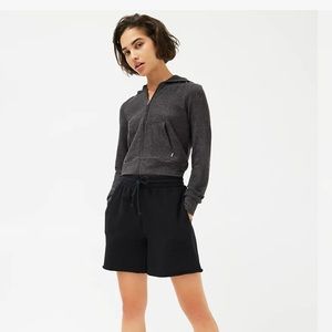 Tna Ribbed Zip Hoodie size Large from Aritzia in Charcoal